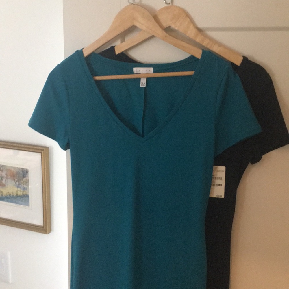 Leith midi dresses (2) Black and teal sz S